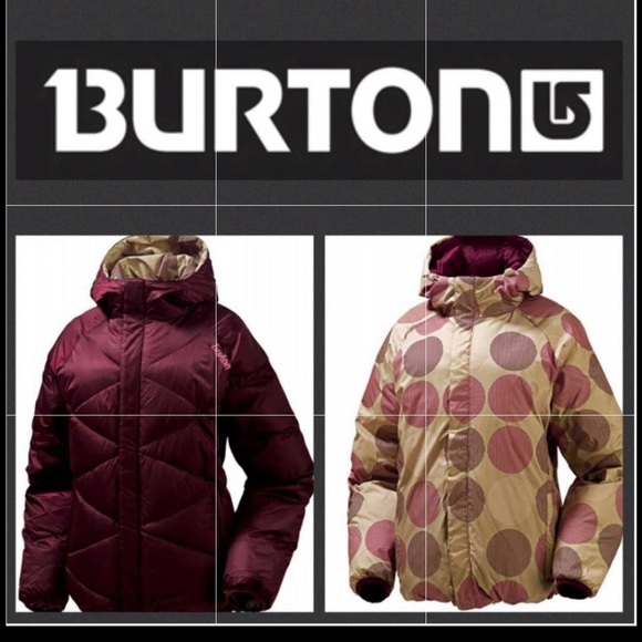 EUC Burton reversible  size Small women’s winter down jacket - Picture 1 of 16